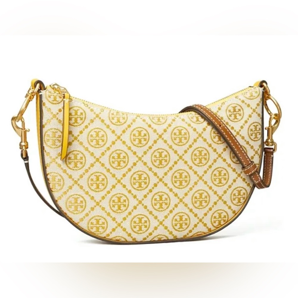 Tory Burch T Monogram Jacquard Mini Hobo Crossbody
